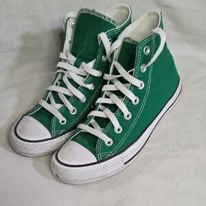 Converse Green High-Tops with White Accents